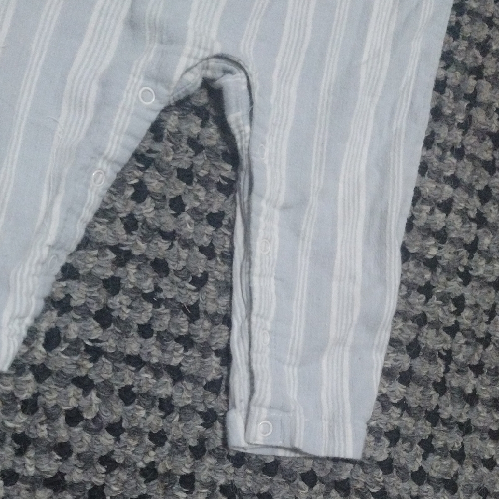 Chic Striped White Kids Romper - Picture 6 of 8